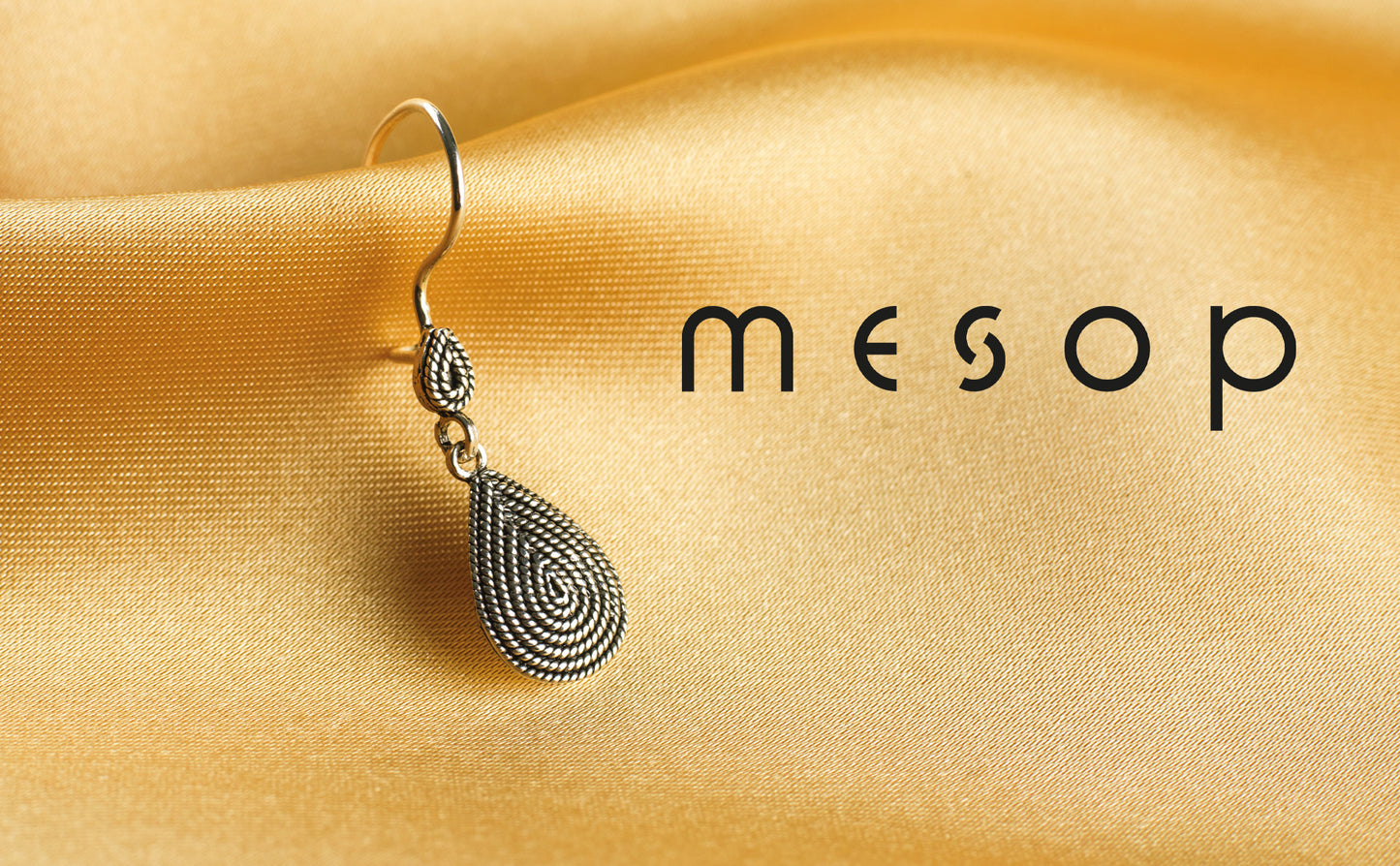 MESOP Teardrop Womens Silver Earrings, 925 Sterling Silver Drop Earrings, Timeless Mesopotamia History Inspired, Fluted Filigree Dangle Earrings and Valentines Day Gift