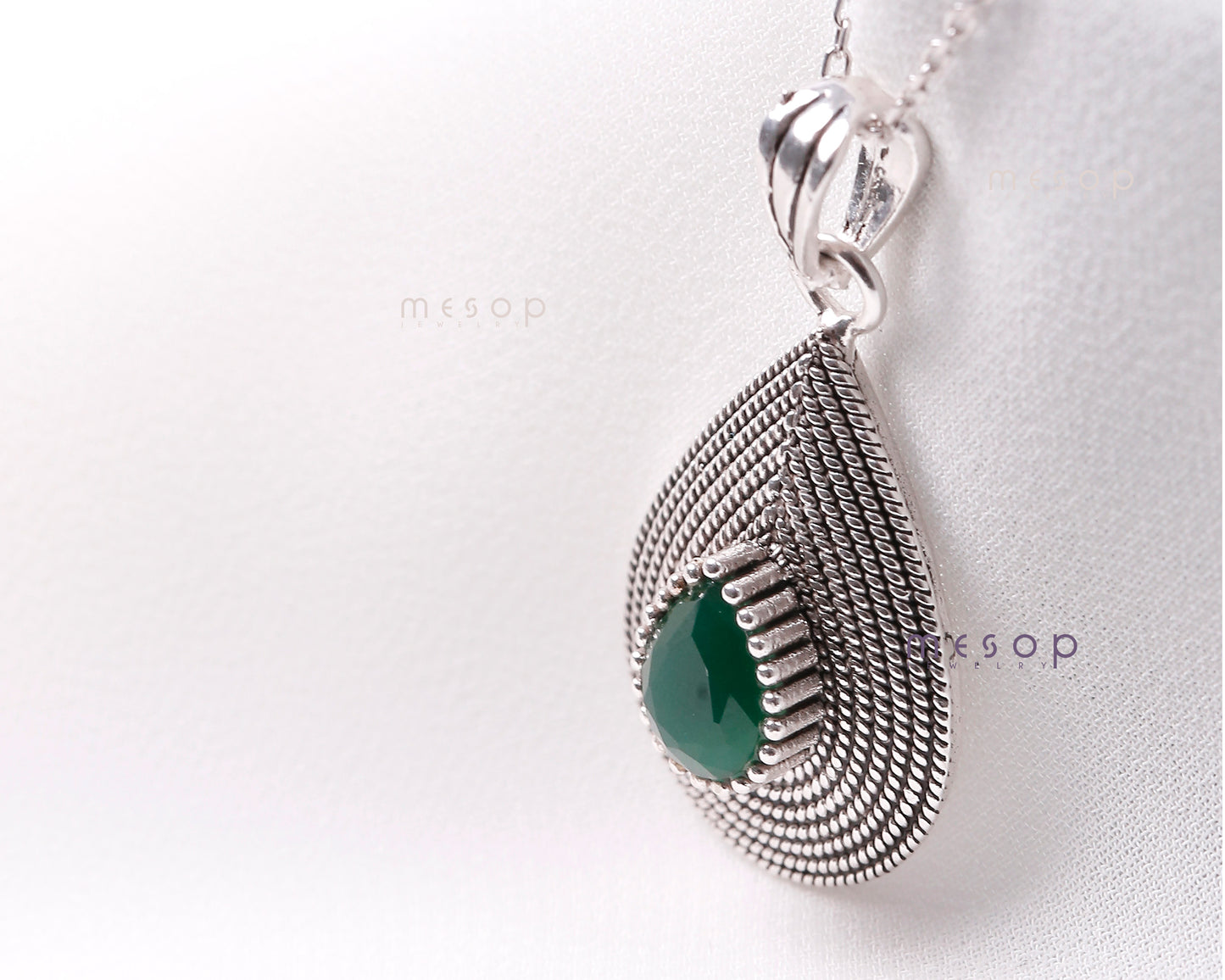 Whispering Emerald Serenade Pendant