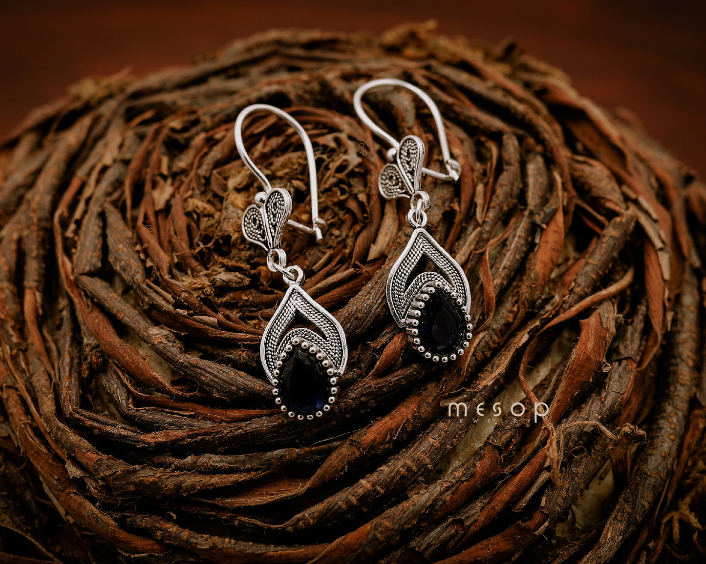Sapphire Whispers of the Heart Earrings