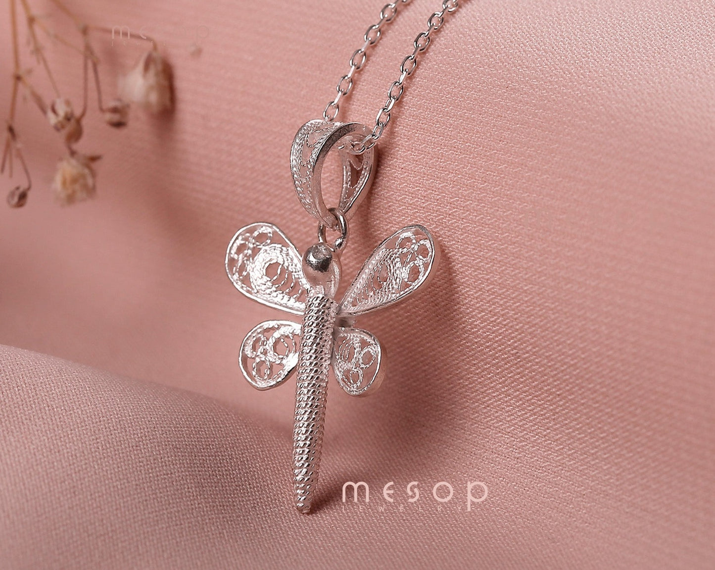 Dainty Dragonfly Pendant