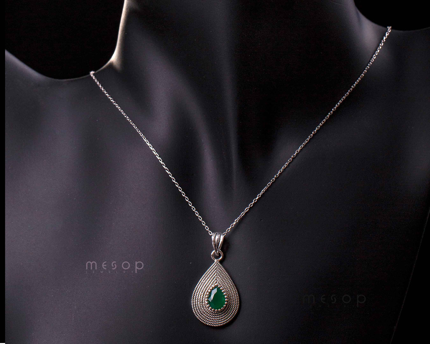 Whispering Emerald Serenade Pendant