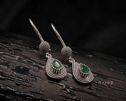 Whispering Emerald Serenade Earrings