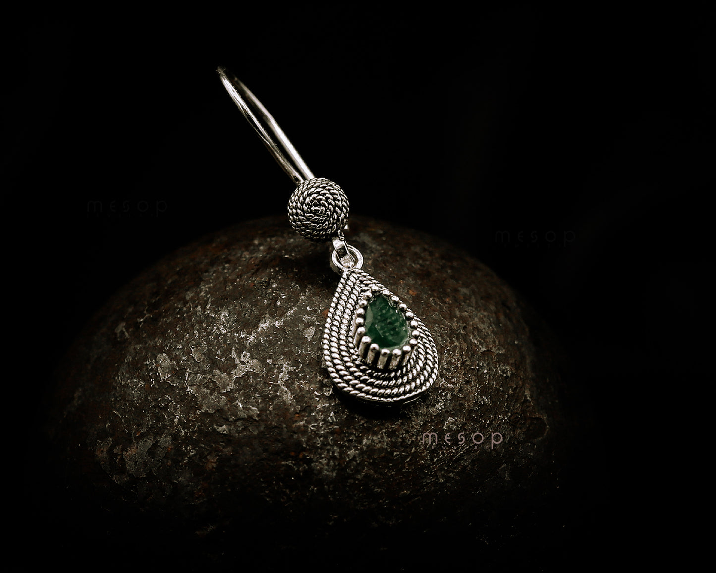 Whispering Emerald Serenade Earrings