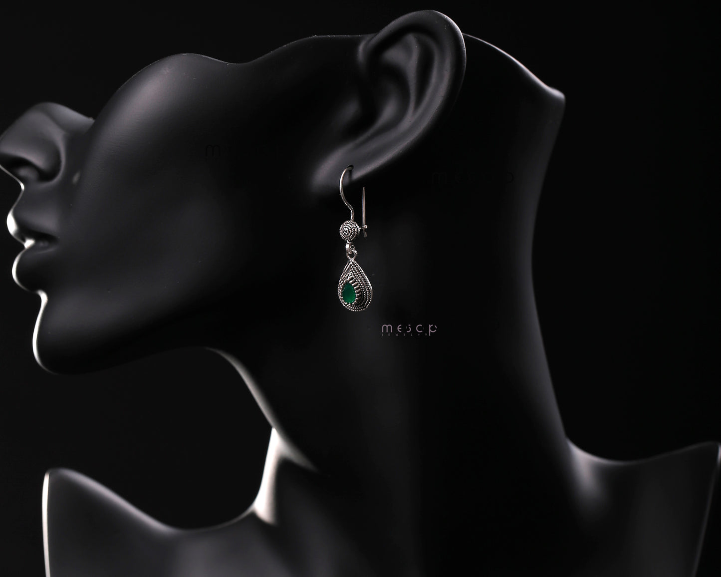 Whispering Emerald Serenade Earrings