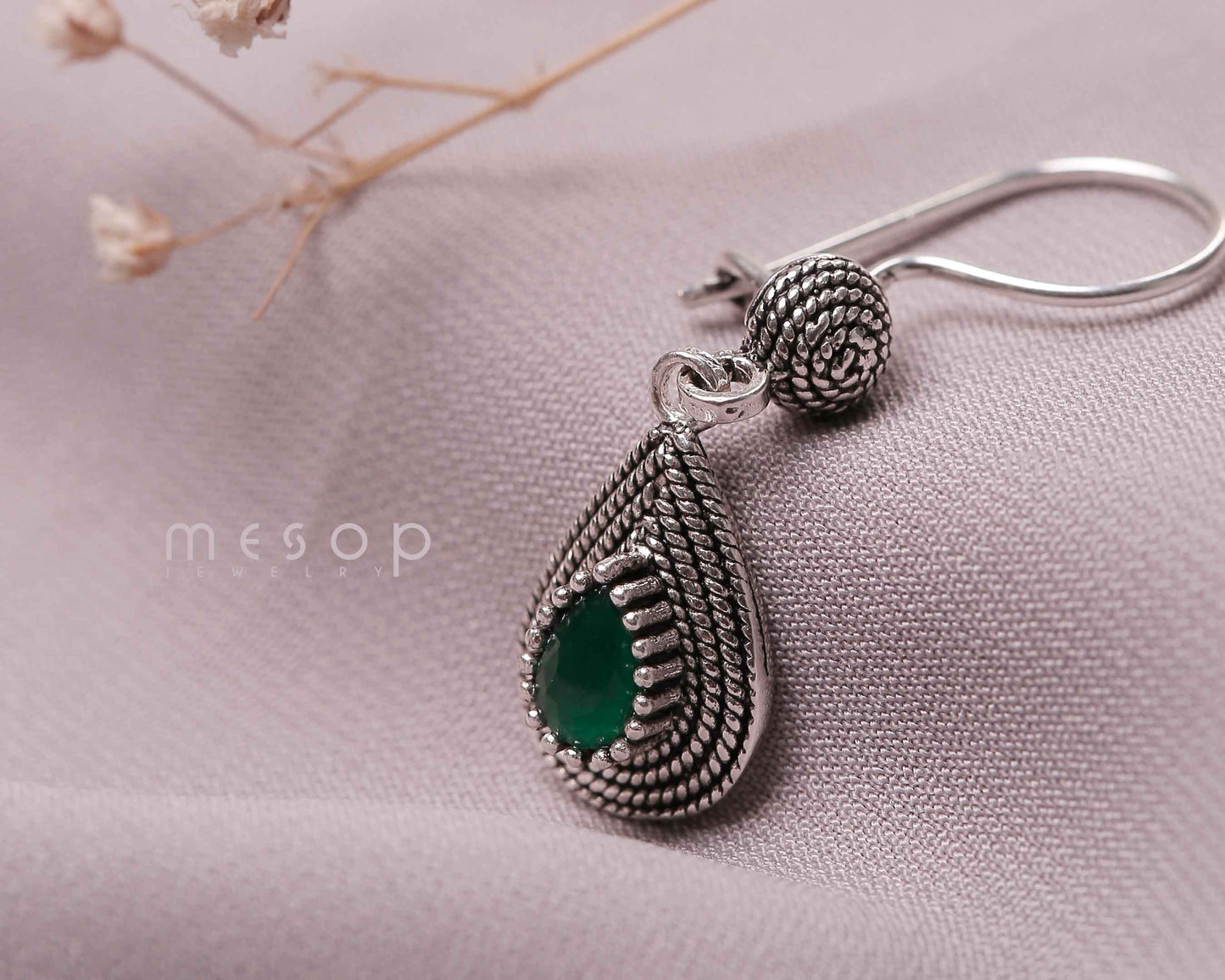 Whispering Emerald Serenade Earrings