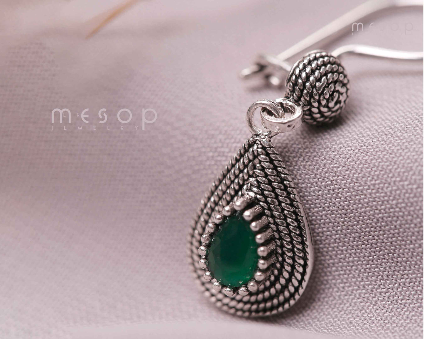 Whispering Emerald Serenade Earrings