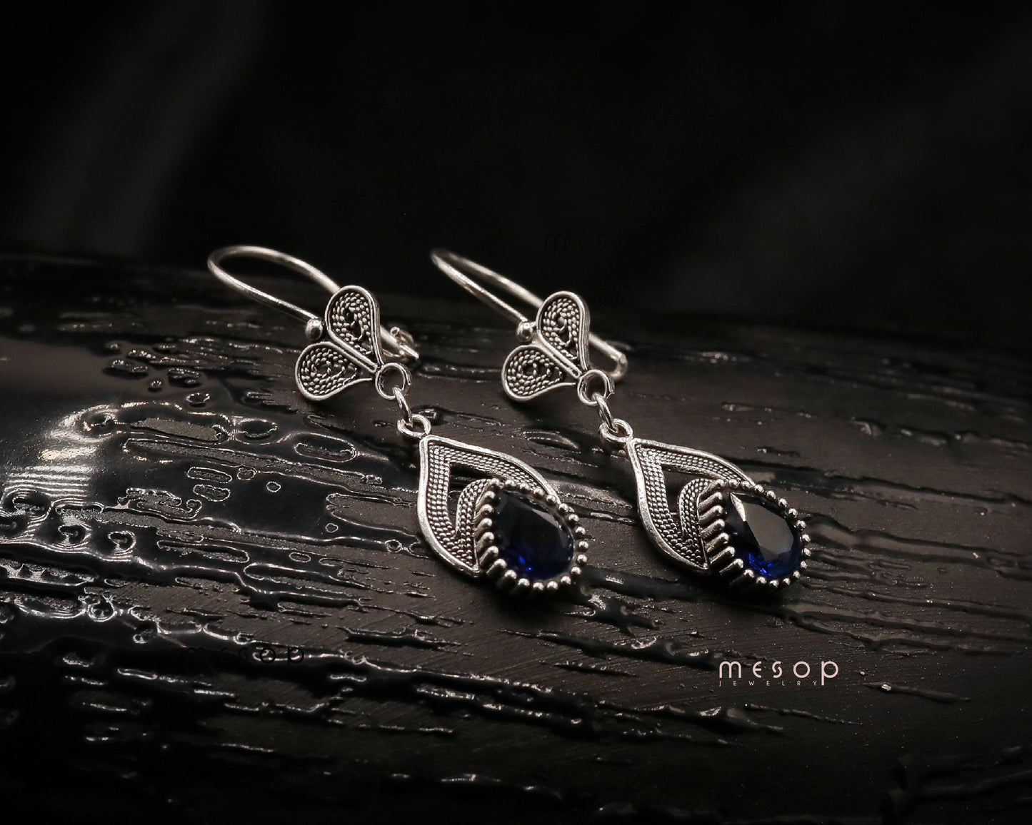 Sapphire Whispers of the Heart Earrings