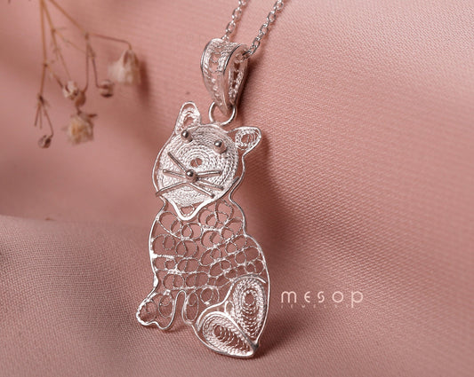 Elegance in Meow Pendant