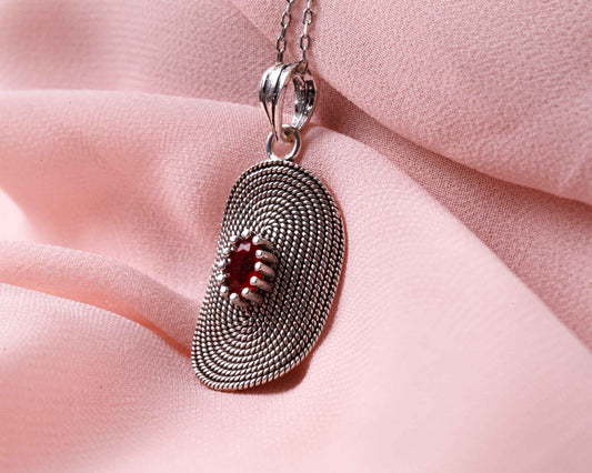 Seranade of Whispering Ruby Pendant